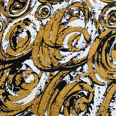Motif Décoration Collection All Bluewind n°3 Tissus Spirale Abstrait Jaune by Zéphyr and Co